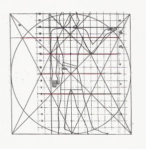 Egyptian figure inside Geometry planning