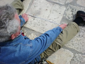 Garth Norman measures stone on Jerusalem Temple Mount 49.5 Royal Babylonian Cubit